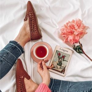 Birdies Brown Woven Flats